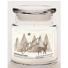 Courtside Market Candle w/ Essential Oils + Lid - Merry Christmas Deer