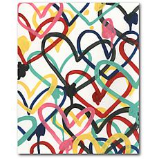 Courtside Market Heart Scribbles I 20x24 Canvas Wall Art