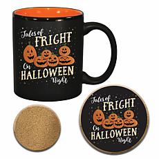 Courtside Market Night 11 oz. Artisan Ceramic Mug & Coaster Set