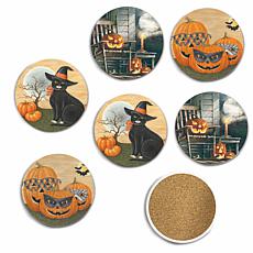 Courtside Market Night Watchman 4"x4" Coaster Set