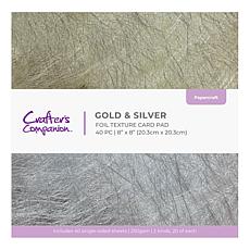 Crafter's Companion 8" x 8" Christmas Gold & Silver Texture Card Pad