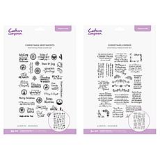 Crafter's Companion A4 Christmas Verse Stamps