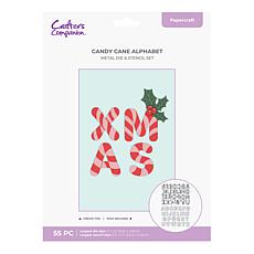 Crafter's Companion Candy Cane Alphabet Die & Stencil Set