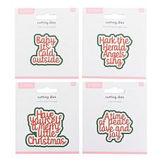 Crafter's Companion Christmas 3-piece Layered Greeting Dies - Set of 4