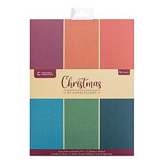 Crafter's Companion Christmas by Candlelight Linen Card Pack-24 Sheets