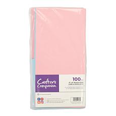 Crafter's Companion Pink and Blue 6" x 6" Card & Envelope Set of 100