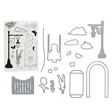 Crafter's Companion Simple Pleasures  3D Scene Build Stamp and Die Set