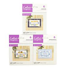 Crafter's Companion Winter Sentiment Frame Stamp and Die Kit