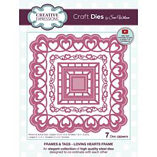 Creative Expressions Sue Wilson Frames & Tags Loving Hearts Frame Die