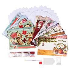 Crystal Art® Winter Poinsettia Papercraft Card Kit