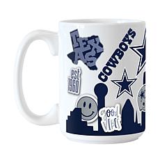 NFL Football Dallas Cowboys Cheerful Mickey Mouse Shirt Ceramic Mug 15oz