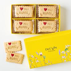 Delight Patisserie 16-Piece "I Love You, Mom" Shortbread Cookies