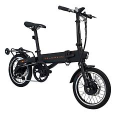 Delorean 350W Folding E-Bike with Roller Wheels and Pedal Assist