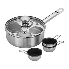 Demeyer Resto 5-Piece Four-Cup Egg Poacher Set