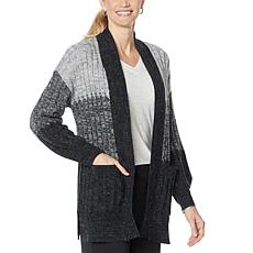 Democracy Cozy Heathered Sweater Knit Cardigan