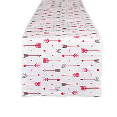 Design Imports Hearts and Arrow Print Table Runner - 14" x 72" 