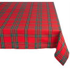 Design Imports Holiday Plaid Tablecloth 60-inch by 84-inch