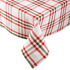 Design Imports Nutcracker Plaid Tablecloth - 52 x 52"