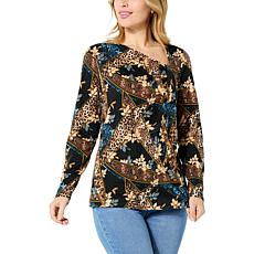 DG2 by Diane Gilman Asymmetric Neck Top