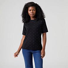 DG2 by Diane Gilman Crystal Embellished Softease Sweater