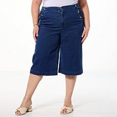DG2 by Diane Gilman Dream Drape Cropped Sailor Culotte Jean