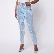 DG2 by Diane Gilman New Classic Stretch Graffiti Print Skinny Jean