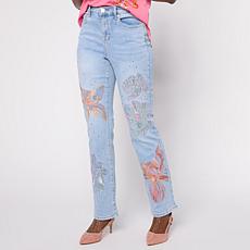 DG2 by Diane Gilman New Classic Stretch Sequin Baby Bootcut Jean