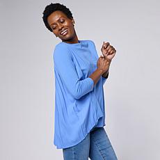 DG2 by Diane Gilman Pleated Back Swing Knit Top