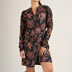 DG2 by Diane Gilman Puff Sleeve Printed A-Line Dress