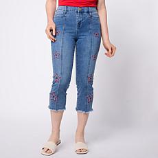 DG2 by Diane Legacy Stretch Front Seam Americana Straight Cropped Jean