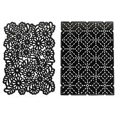 Diamond Press 5" x 7" Floral and Geometric Large-Format Dies Set of 2