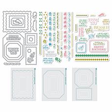 Diamond Press Flower Frames Stamp, Die & Stencil Kit