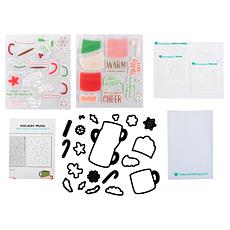 Diamond Press Holiday Mugs Stamp, Die and Stencil Set