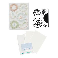 Diamond Press Interactive Holiday Wreath Stamp and Die Kit