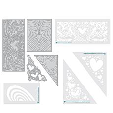 Diamond Press Love Background Die and Stencil Kit