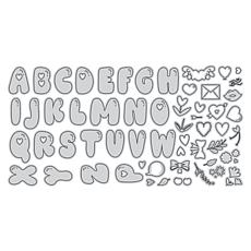 Diamond Press Love You Alphabet Die Kit