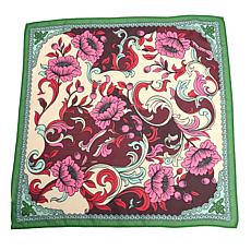 Diane Gilman Poly Chiffon Square Printed Scarf