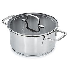DiNA Helix Recycled 18/10 SS 8" Stockpot 3.2qt., Glass Lid