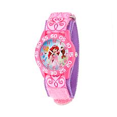 Disney Princess Kid's Pink Time Teacher Watch w/ Printed Stretch St...