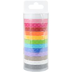 Doodlebug Monochromatic 8mm Washi Tape 12-pack - Polka Dot