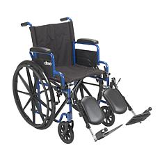 Drive Medical Blue Streak Wheelchair w/ Elevating Leg Rests, 18" Seat