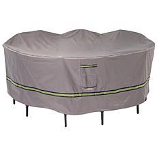 Duck Covers Soteria Waterproof 76" Round Patio Table with Chairs Cover