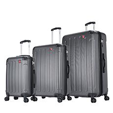 DUKAP Intely Smart 3-Piece Hardside Spinner Luggage Set with TSA Lock