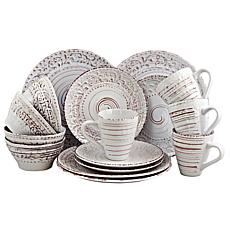 Elama Ocean Breeze 16-piece  Dinnerware Set - Cream