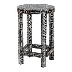 Elara Coastal Capiz Shell End Table