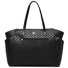 ELLE Compass 32L Vegan Leather Monogram Weekender Duffel Bag