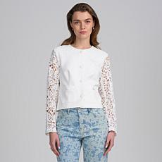 Elle Get the Look Lace Satin Jacket