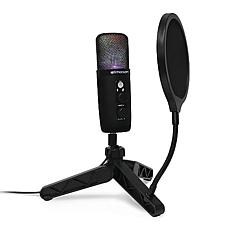 Emerson EAM-9052 USB Gaming & Streaming Condenser Microphone with LEDs
