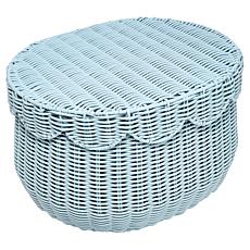 Emryn House PE Rattan Storage Baskets with Lids - Set of 2