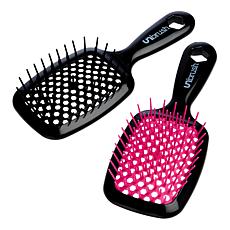 FHI Heat UNBrush Black Set of 2 Full Size Detangling Brushes